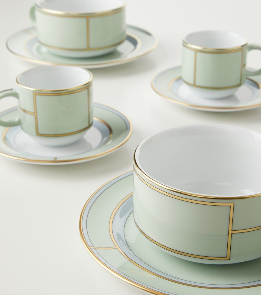 Set de 2 tazas de té y platillos Diva de pocelana - Ginori 1735 - Modalova
