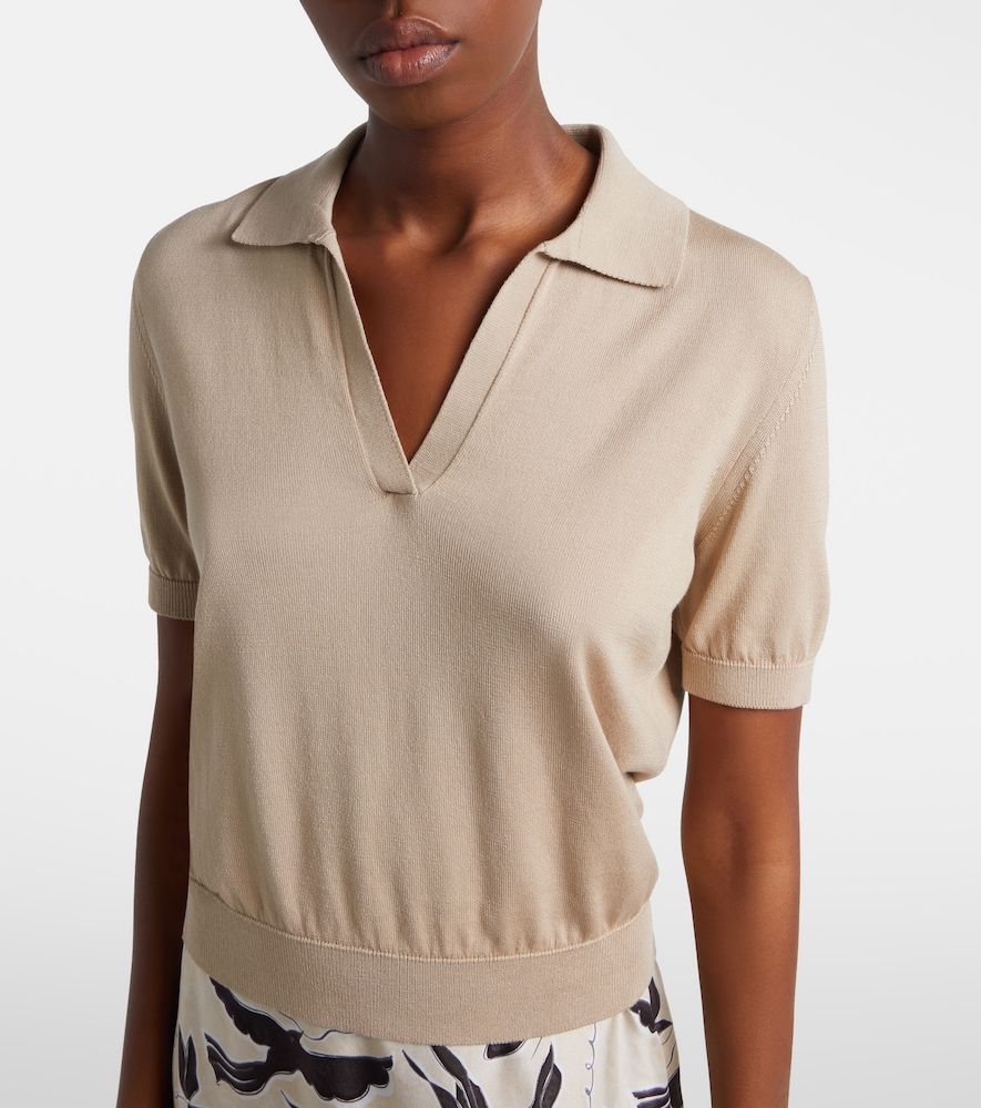 Pullover polo Clay in cotone e seta cropped - Altuzarra - Modalova