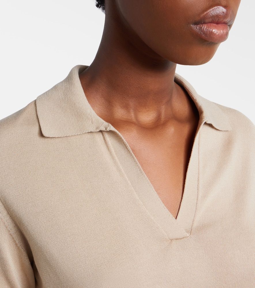 Pullover polo Clay in cotone e seta cropped - Altuzarra - Modalova