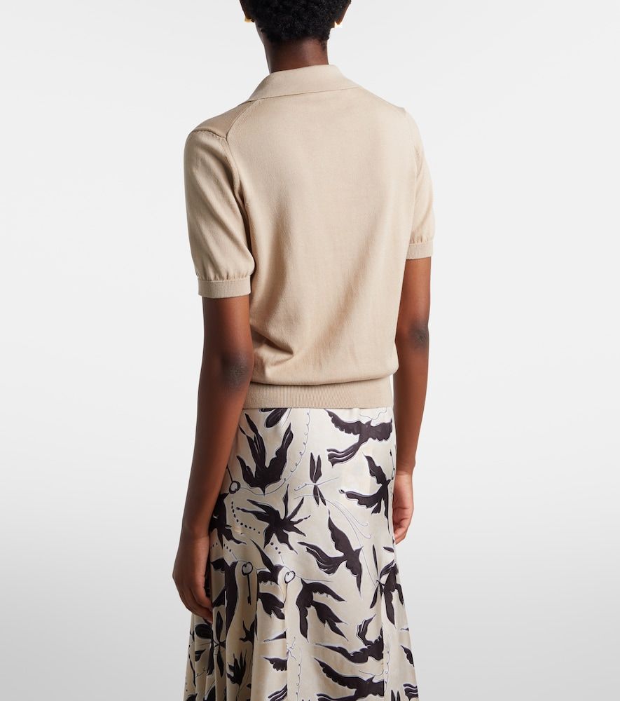 Polo cropped Clay de algodón y seda - Altuzarra - Modalova