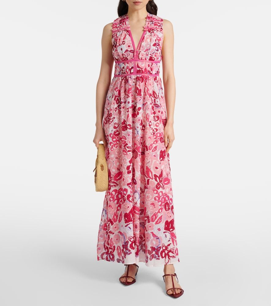 Vestido largo Chiara de algodón floral - Poupette St Barth - Modalova