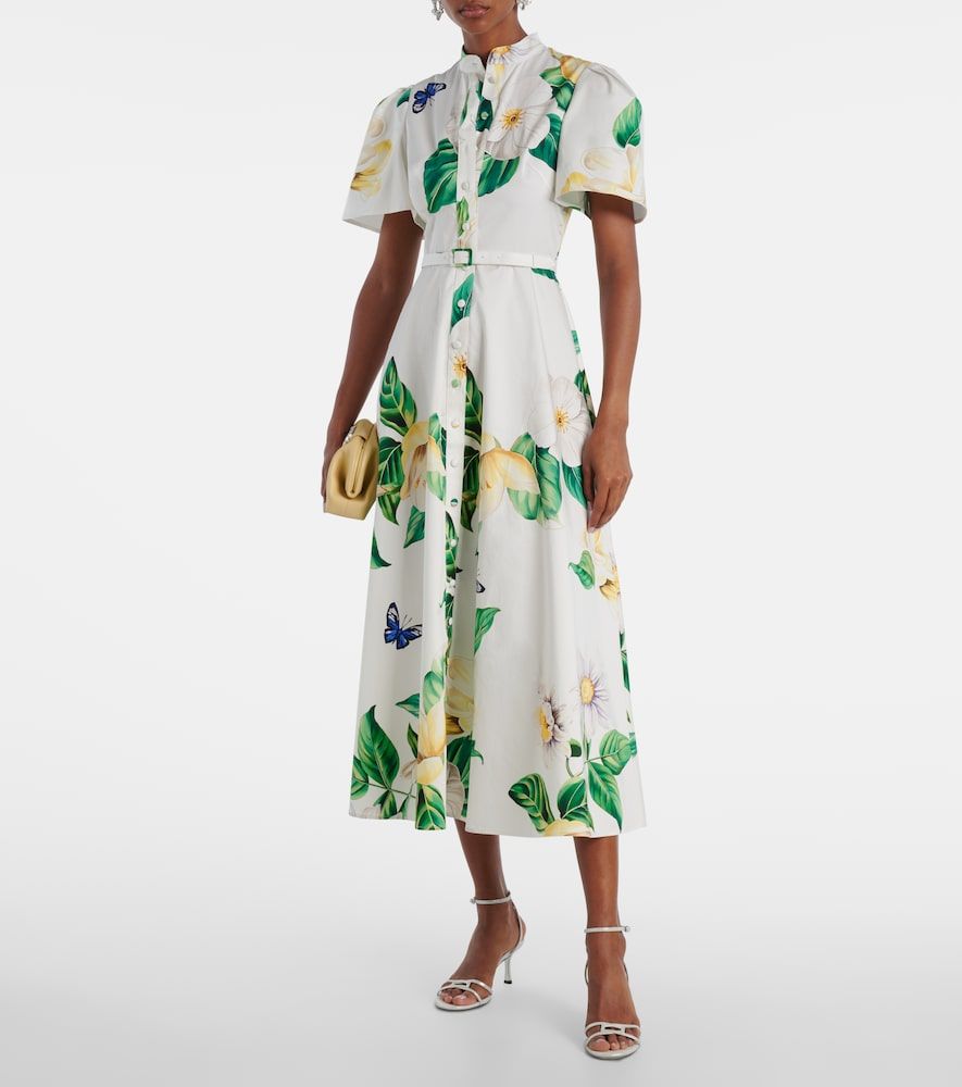 Vestido camisero Bianca de algodón floral - Leo Lin - Modalova