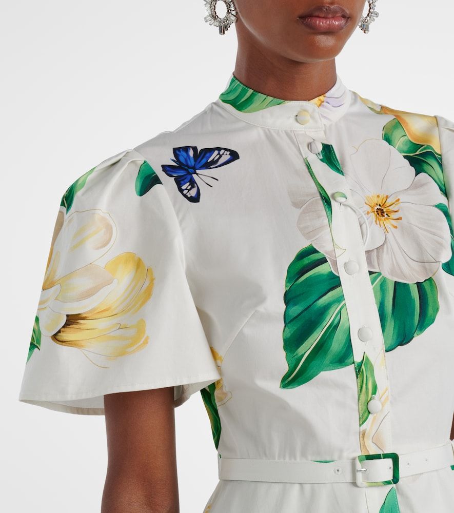 Vestido camisero Bianca de algodón floral - Leo Lin - Modalova