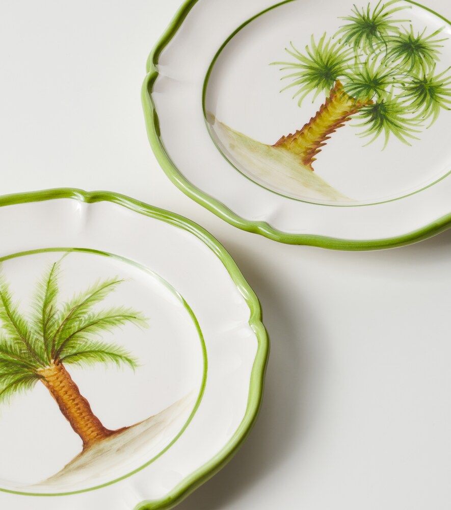 Set de 4 platos llanos New Trees de cerámica - Les-Ottomans - Modalova