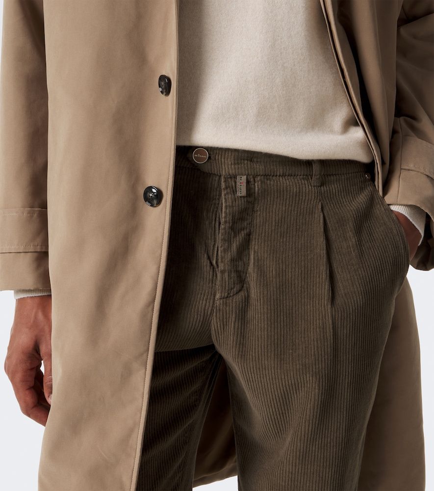 Pantalones tapered de pana de algodón - Kiton - Modalova