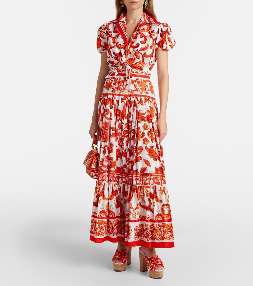 Sandalias con plataforma Majolica de brocado - Dolce&Gabbana - Modalova