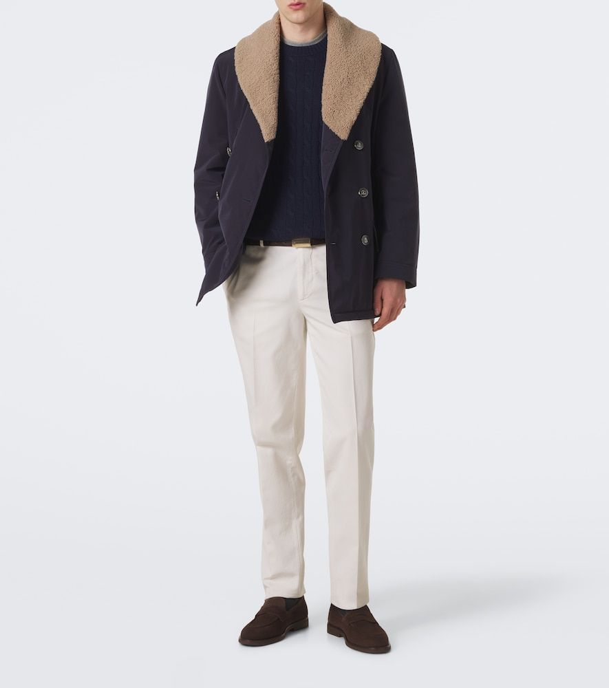 Pantalones slim de gabardina de algodón - Brunello Cucinelli - Modalova
