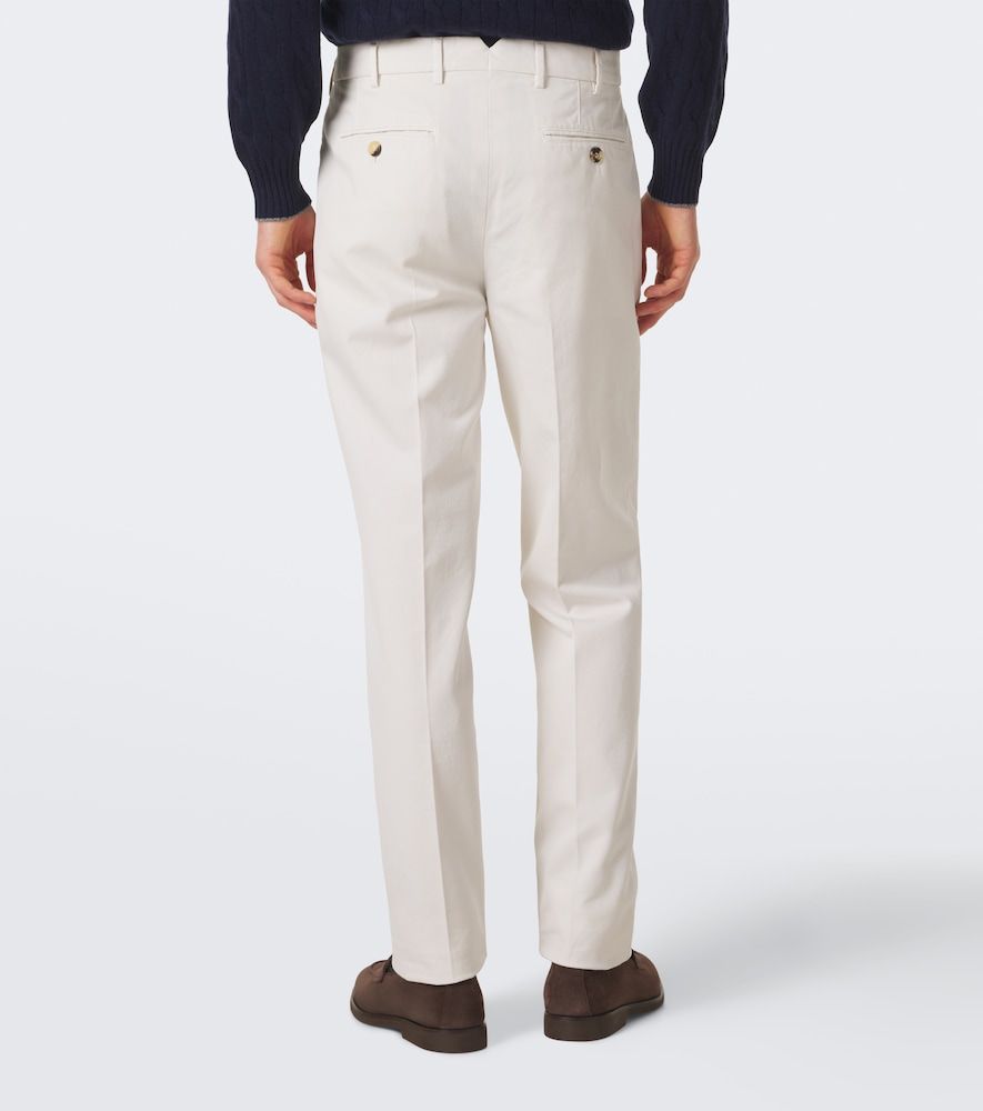 Pantalones slim de gabardina de algodón - Brunello Cucinelli - Modalova