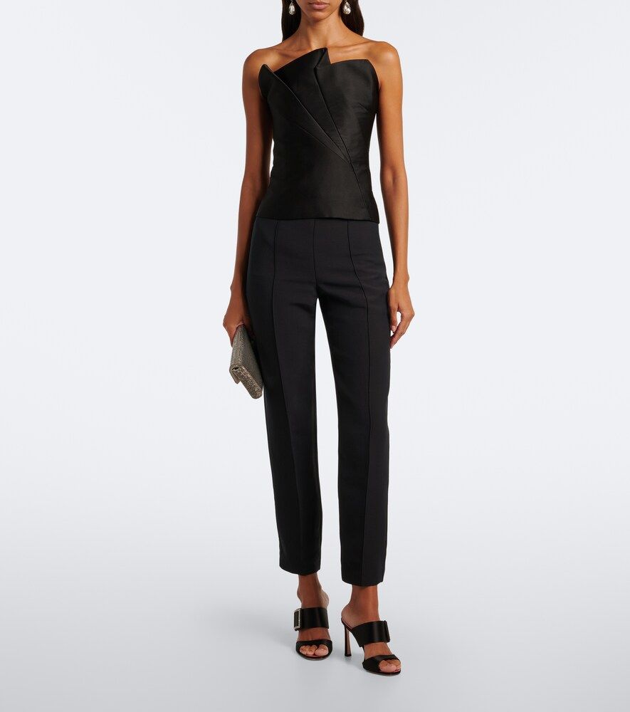 Top corsetto in taffetà plissé - Roland Mouret - Modalova