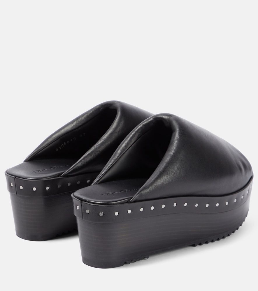 Padded leather platform sandals - Rick Owens - Modalova