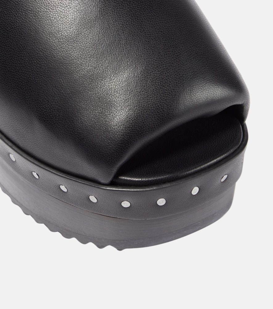 Padded leather platform sandals - Rick Owens - Modalova