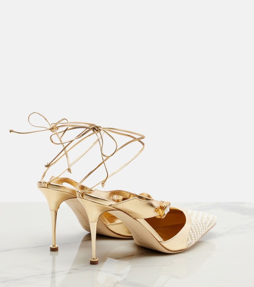 Pumps Soria mit Leder und Kristallen - Manolo Blahnik - Modalova