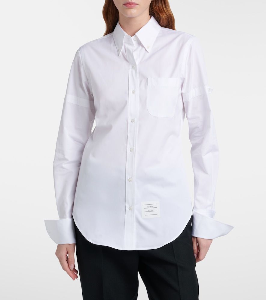 Camicia in cotone con logo - Thom Browne - Modalova