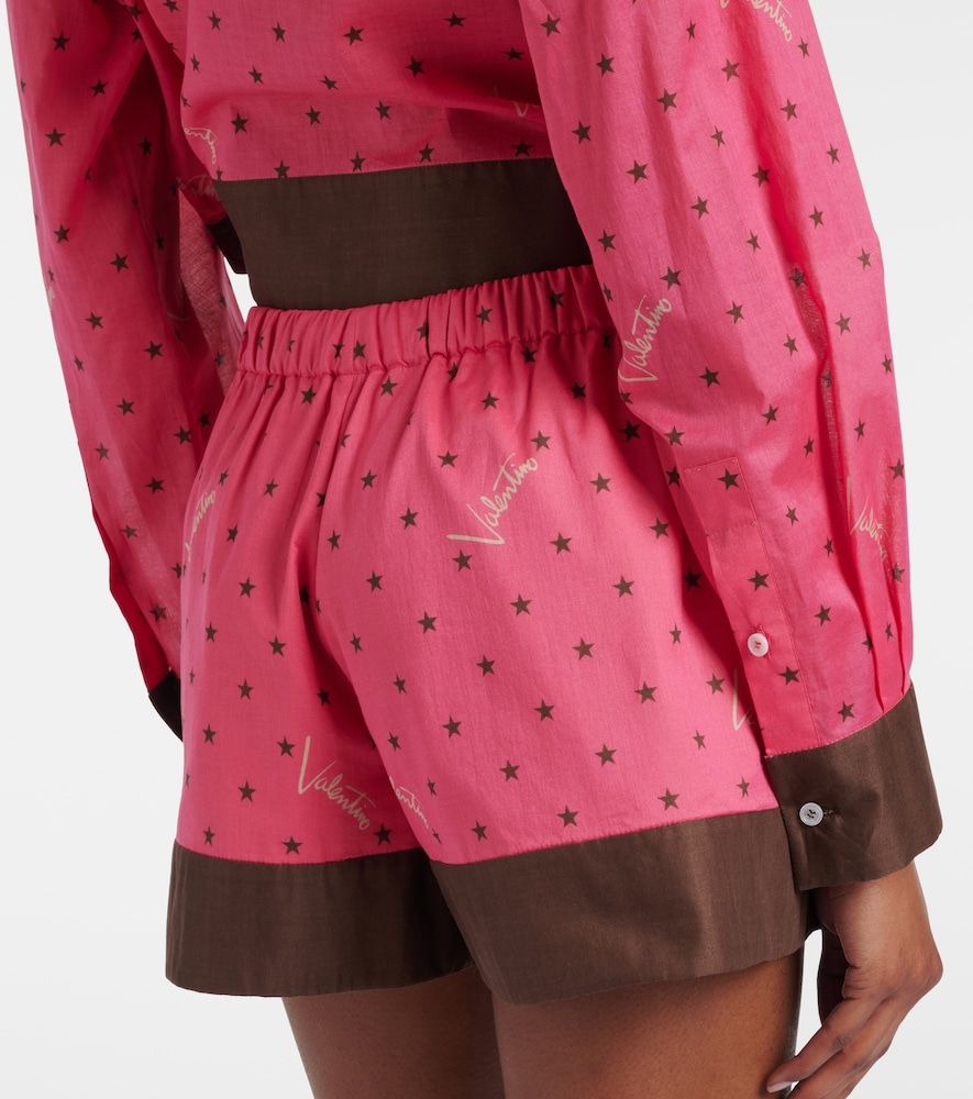 Shorts de algodón estampados con logo - Valentino Garavani - Modalova