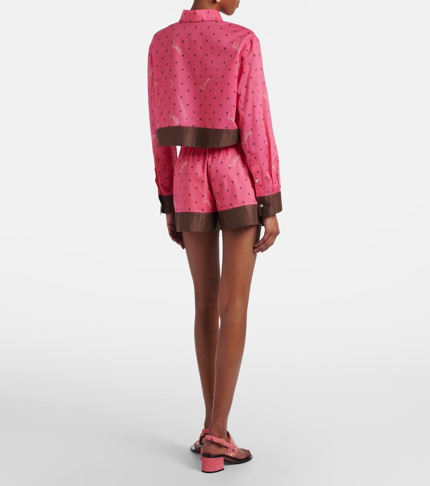 Shorts de algodón estampados con logo - Valentino Garavani - Modalova