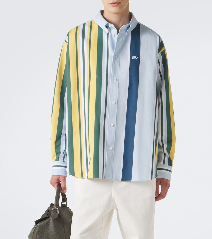 Double L striped cotton twill shirt - Loewe - Modalova