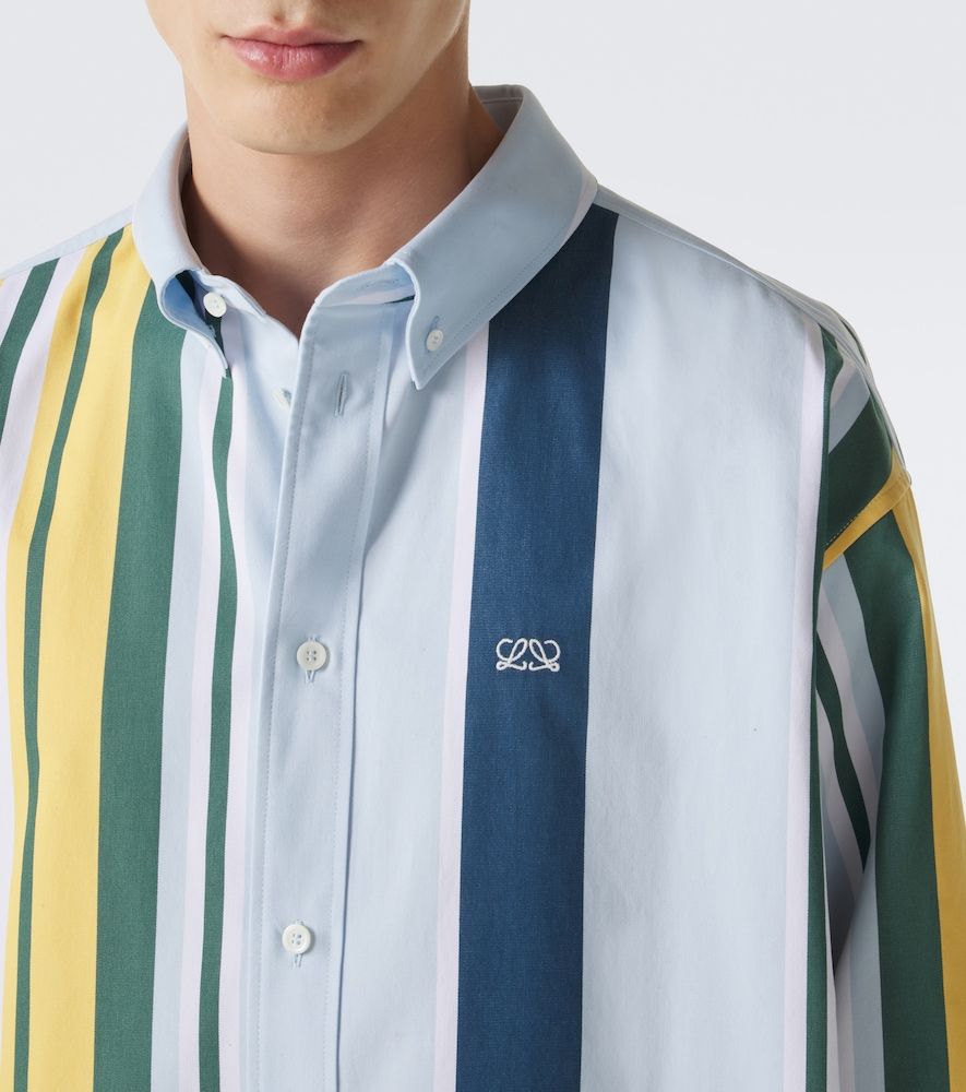 Double L striped cotton twill shirt - Loewe - Modalova