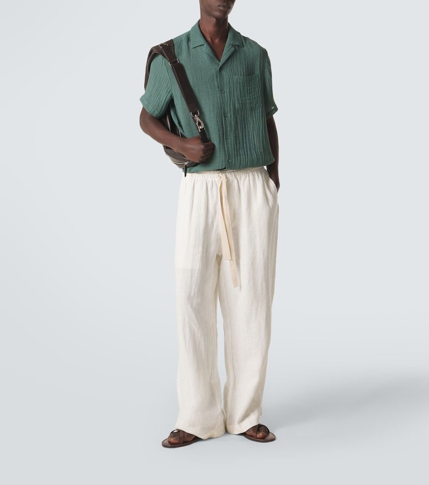 Camicia bowling Botad in lino - Le Kasha - Modalova