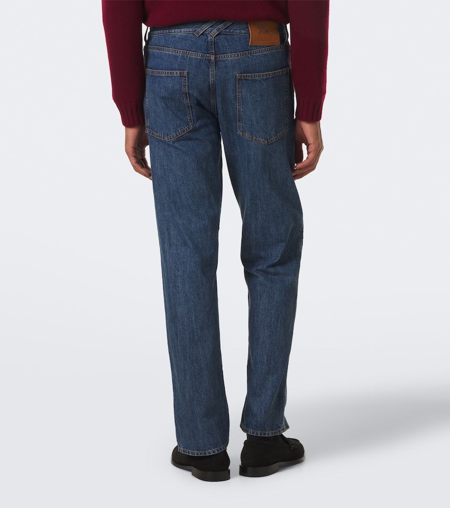 Burberry Straight Jeans mit Leder - Burberry - Modalova