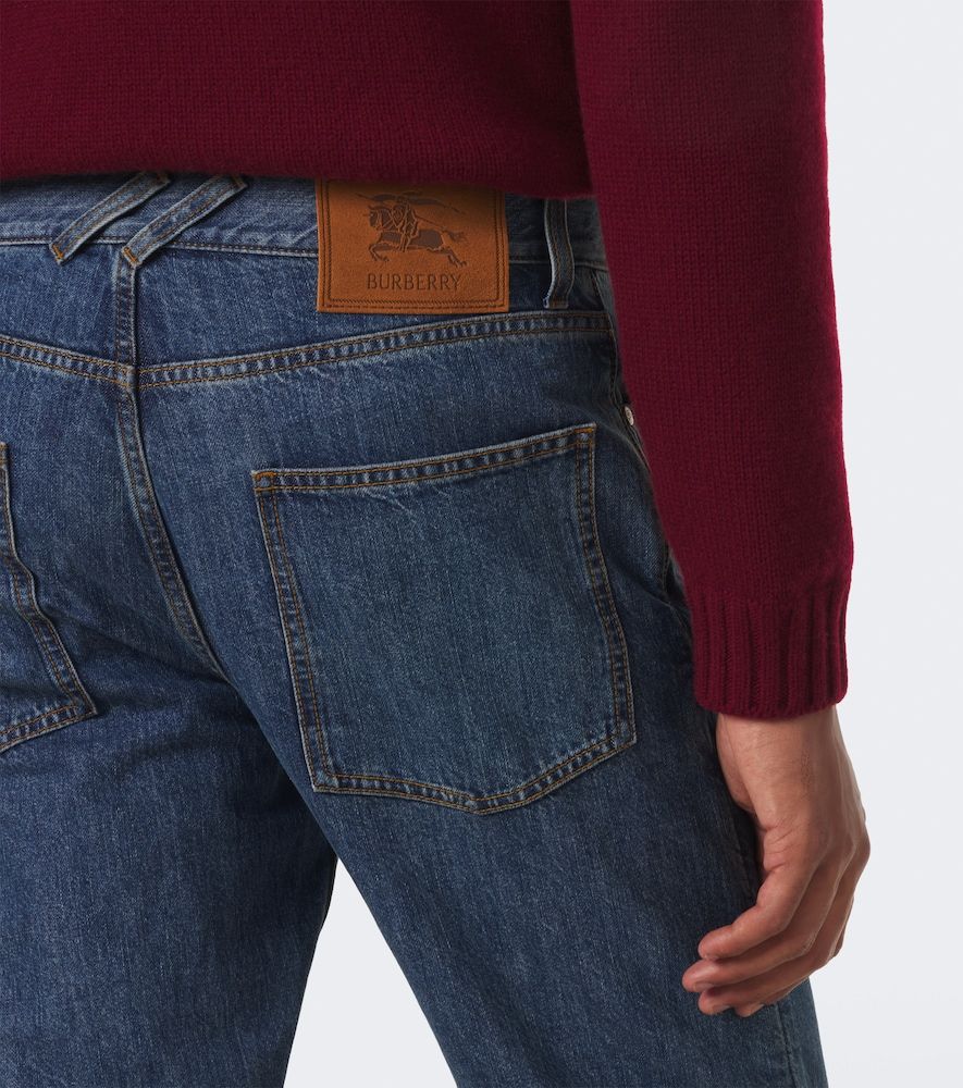 Burberry Jeans rectos con piel - Burberry - Modalova