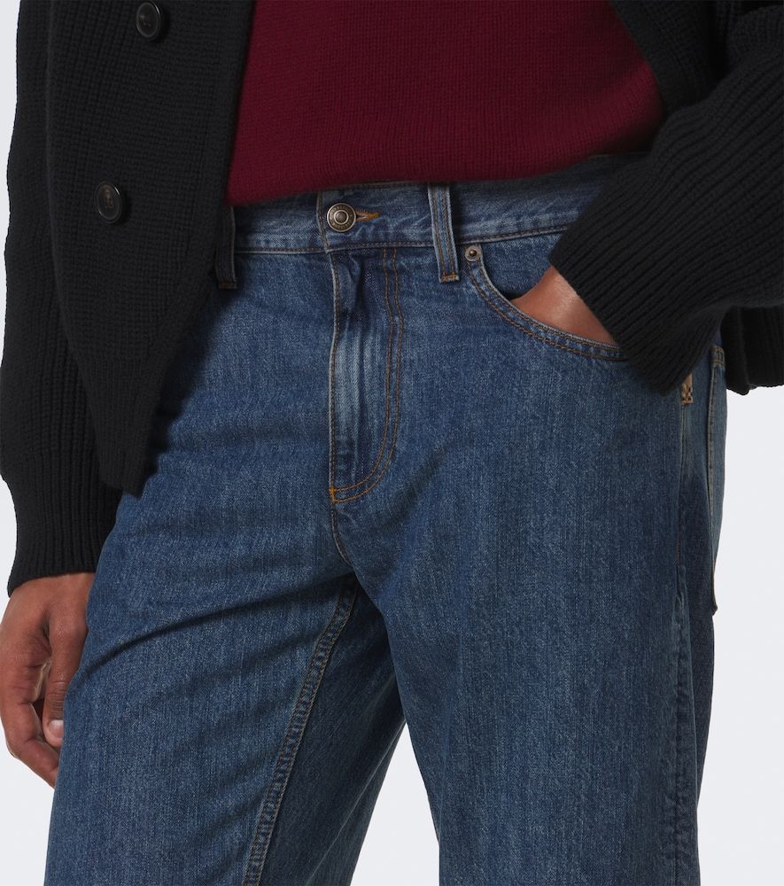 Burberry Jeans rectos con piel - Burberry - Modalova