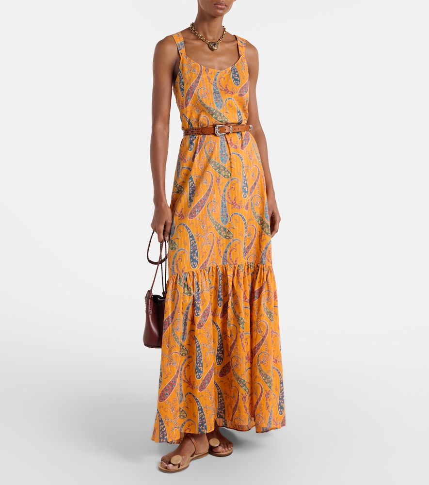 Vestido largo de cady de algodón estampada - Etro - Modalova