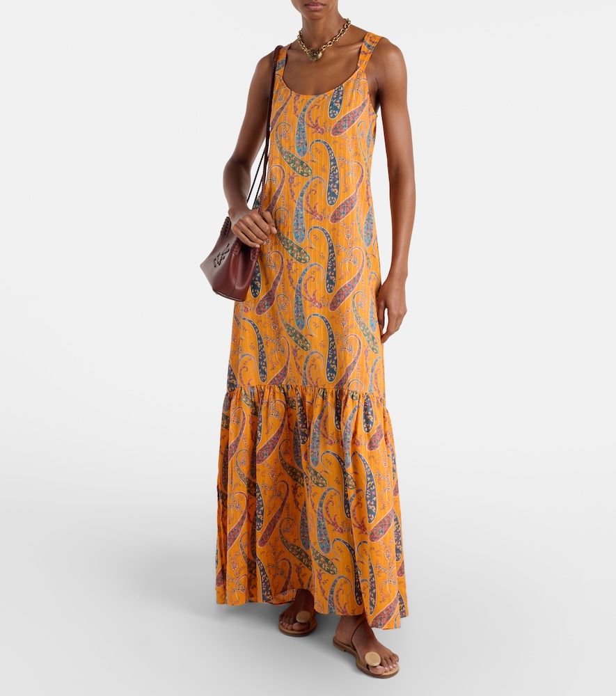 Vestido largo de cady de algodón estampada - Etro - Modalova
