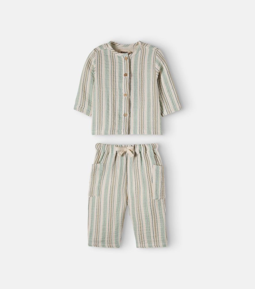 Bebé - set de top Shelby y pantalones Arne de algodón a rayas - Wheat - Modalova