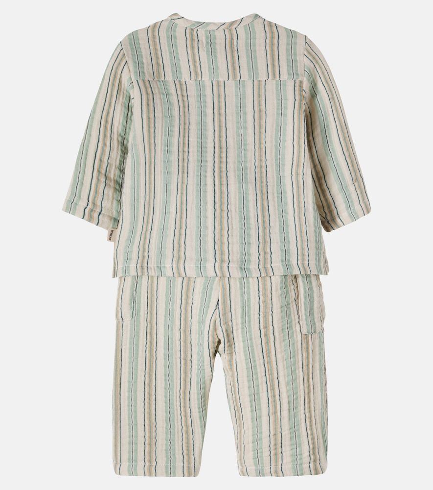 Bebé - set de top Shelby y pantalones Arne de algodón a rayas - Wheat - Modalova