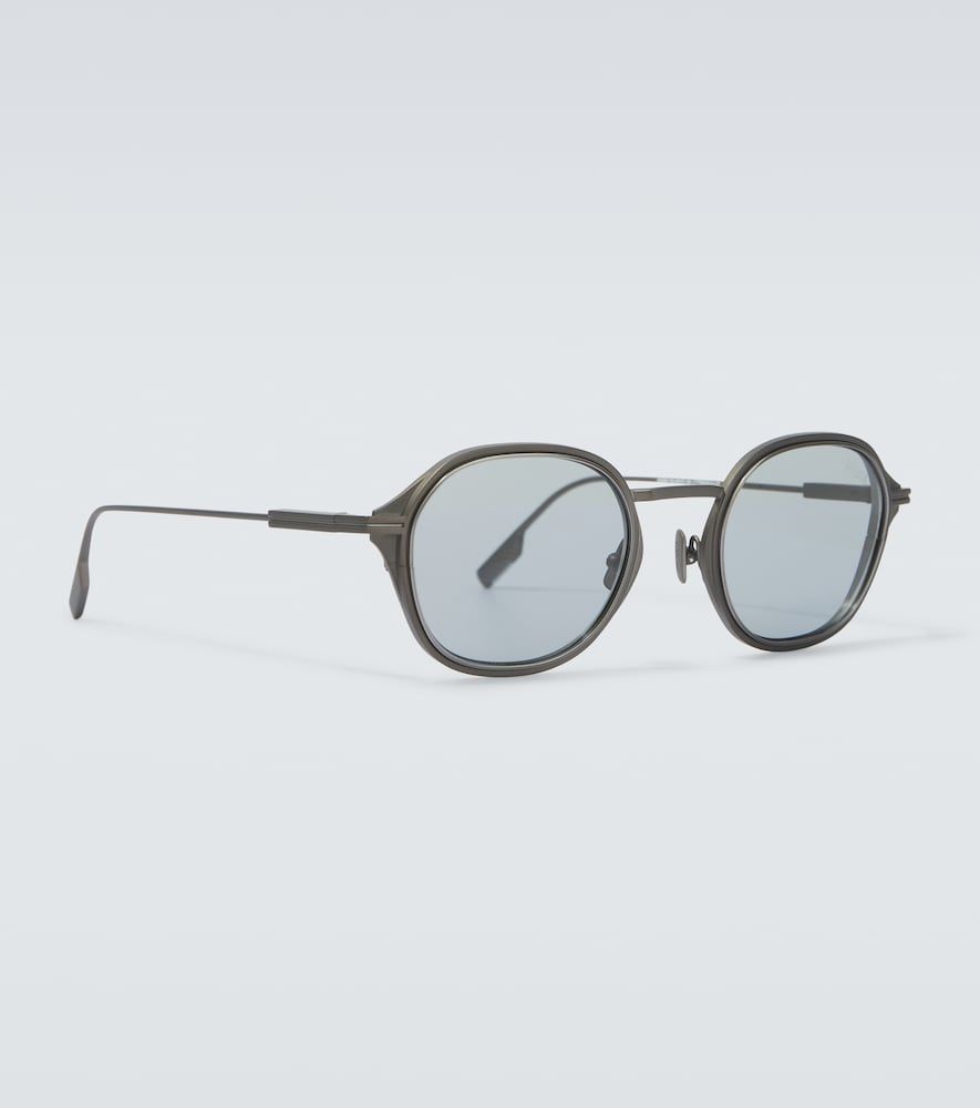 Zegna Runde Sonnenbrille - Zegna - Modalova