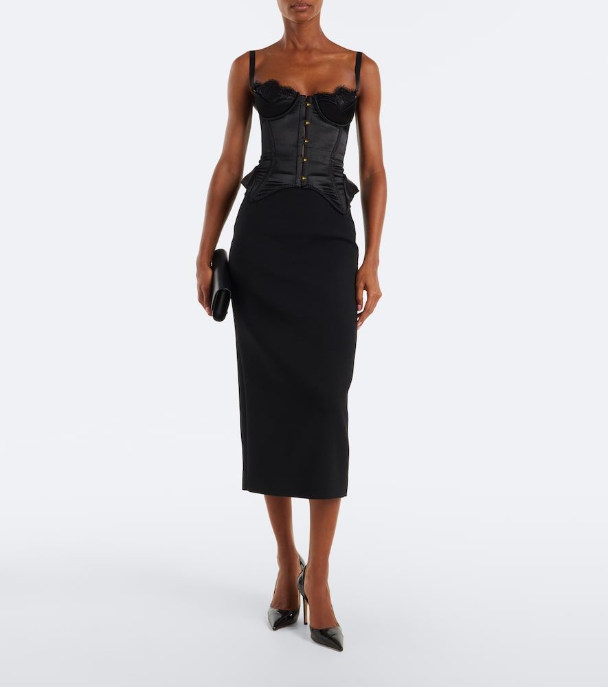Samya lace-trimmed satin bustier top - Maria Lucia Hohan - Modalova
