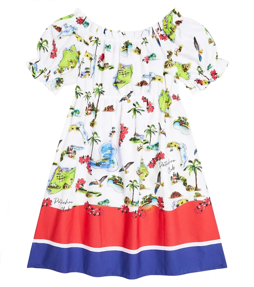 Vestido de algodón estampado a rayas - Patachou - Modalova