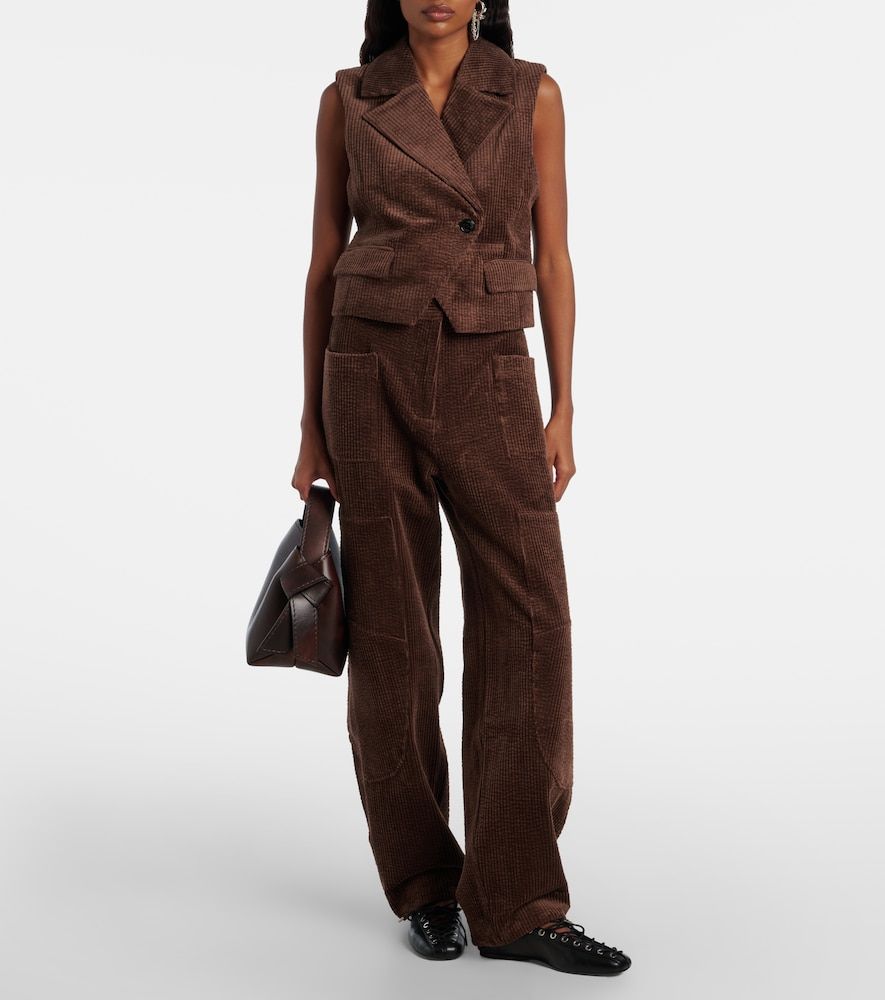 Pantalones cargo de pana de algodón - Ganni - Modalova