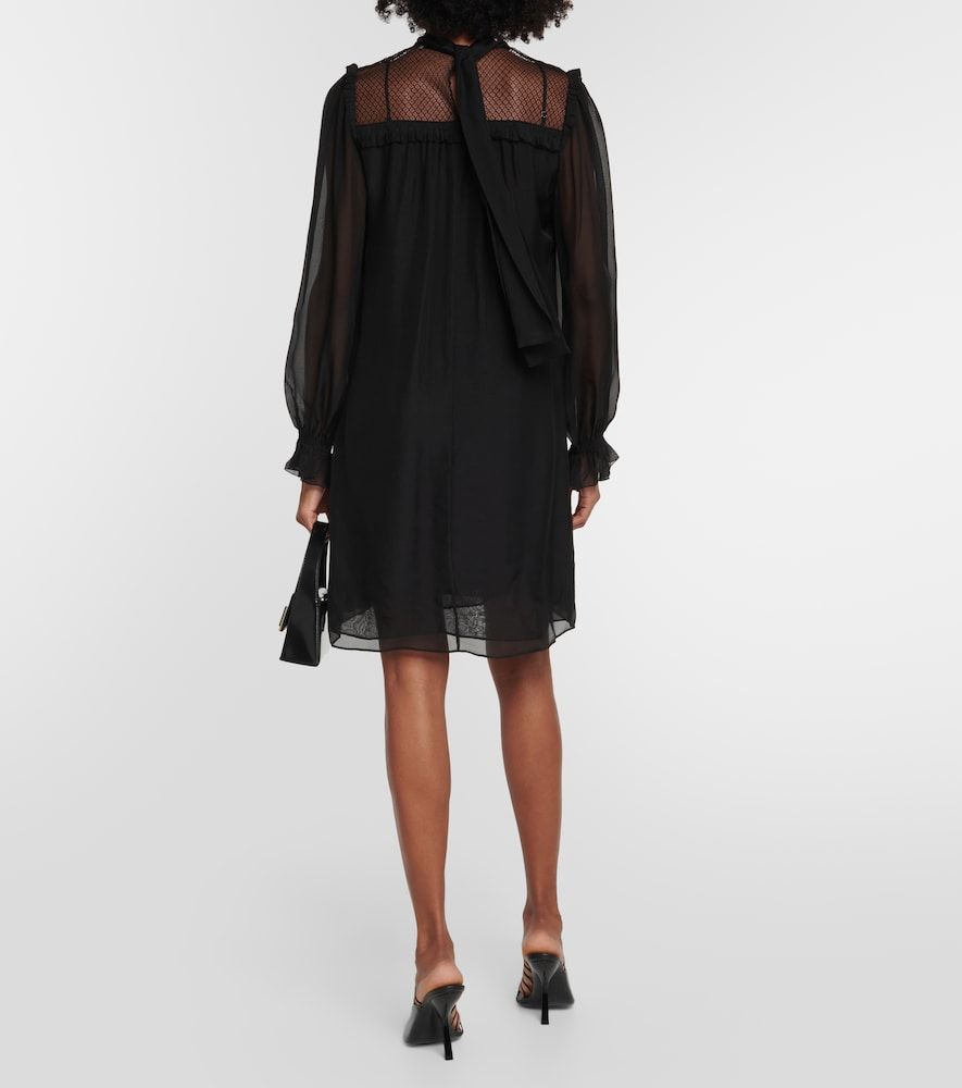 Vestido corto de seda con encaje - Dorothee Schumacher - Modalova