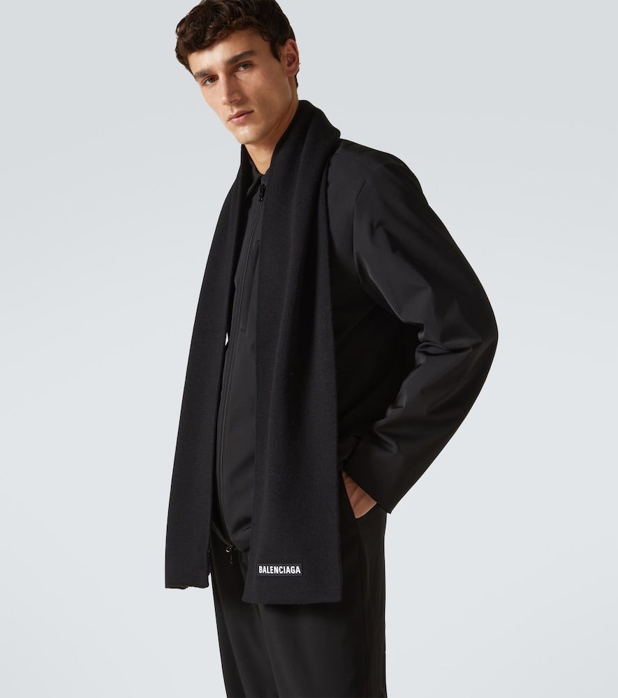 Balenciaga Logo wool-blend scarf - Balenciaga - Modalova