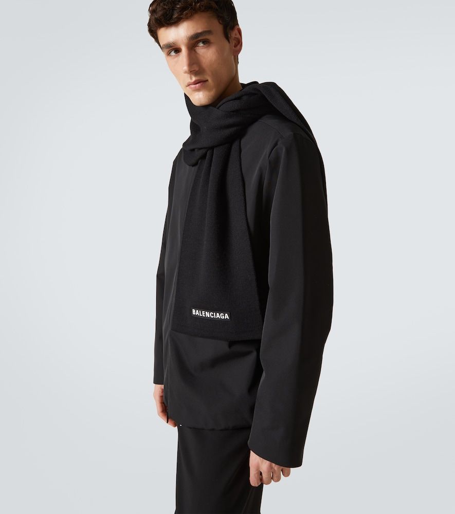 Balenciaga Logo wool-blend scarf - Balenciaga - Modalova