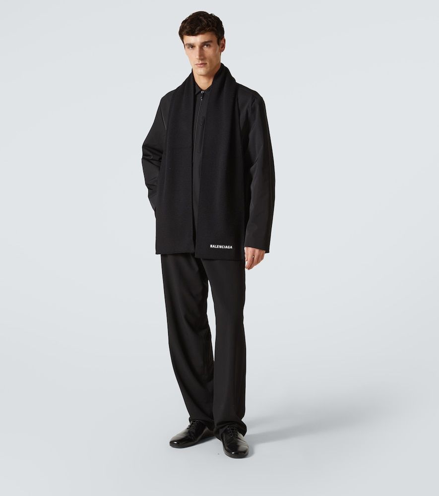 Balenciaga Logo wool-blend scarf - Balenciaga - Modalova