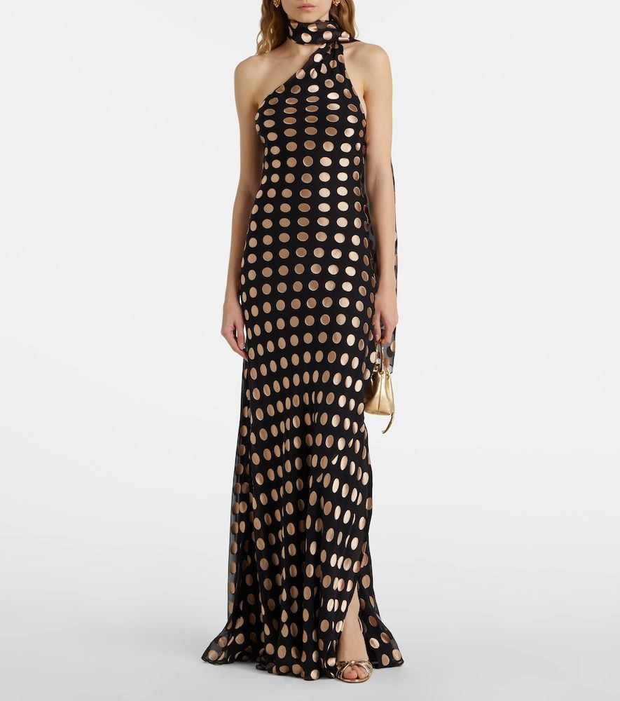 Vestido largo asimétrico Ava con lunares - Alexandra Miro - Modalova