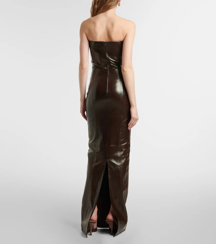 Rochelle leather bustier gown - The New Arrivals Ilkyaz Ozel - Modalova