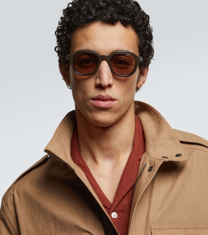 Zegna Runde Sonnenbrille - Zegna - Modalova