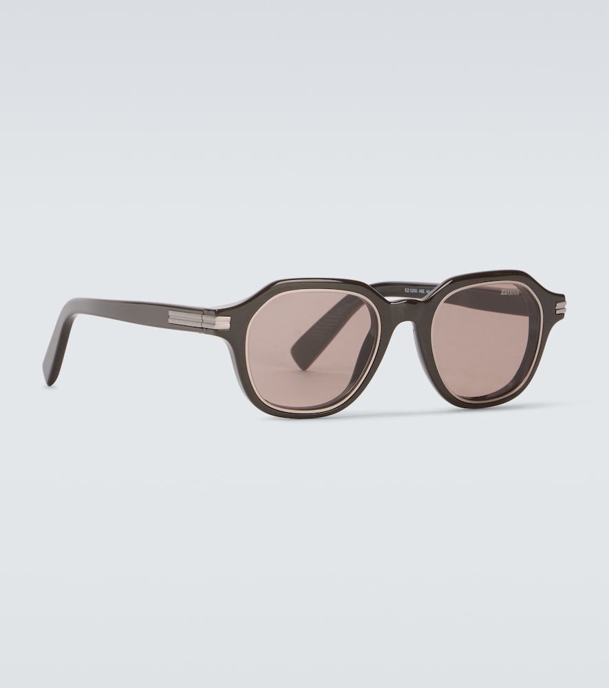 Zegna Runde Sonnenbrille - Zegna - Modalova