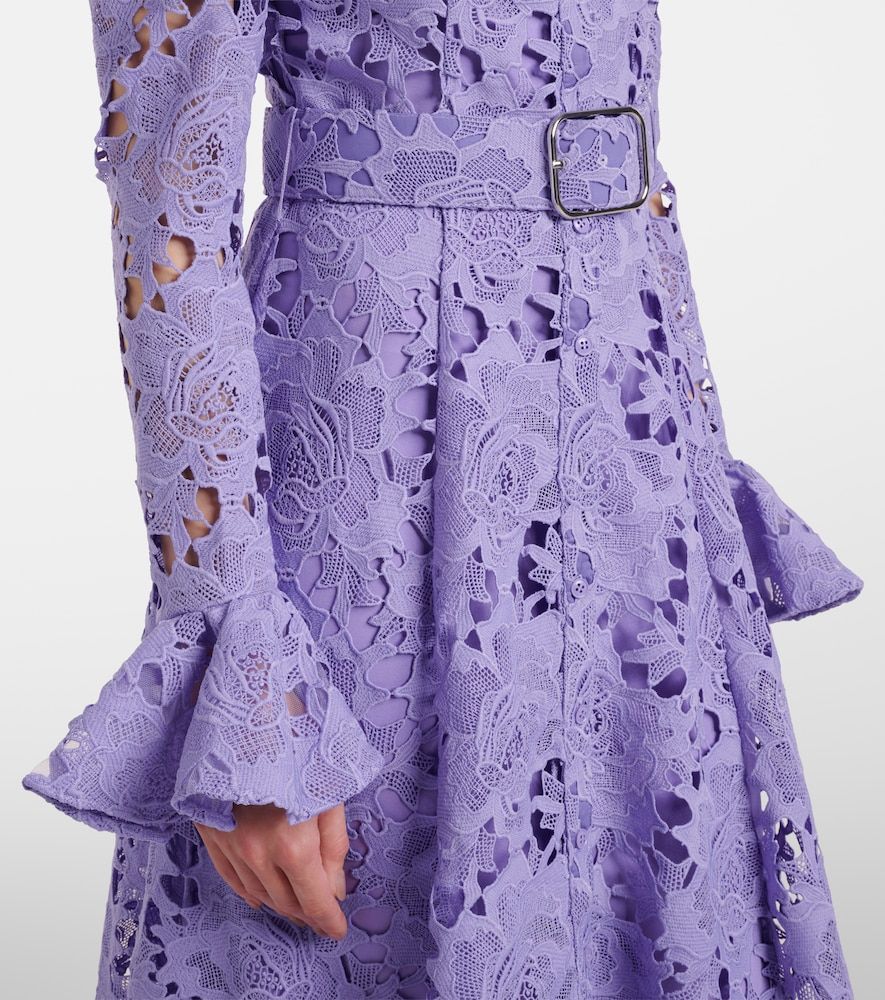 Aliyah floral ruffled lace midi dress - Leo Lin - Modalova