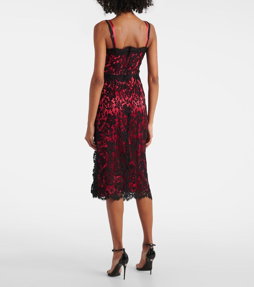 Abito sottoveste in pizzo di misto cotone - Dolce&Gabbana - Modalova