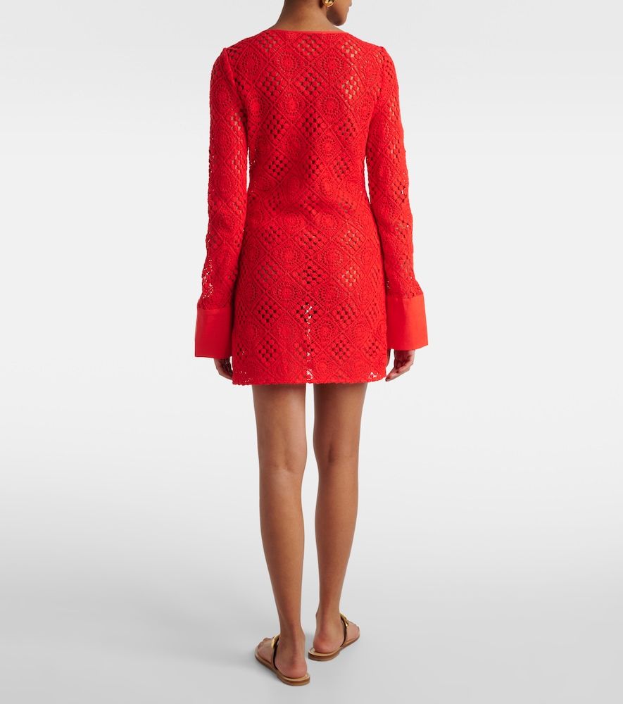 Vestido corto Rayure en croché de algodón - SIR - Modalova