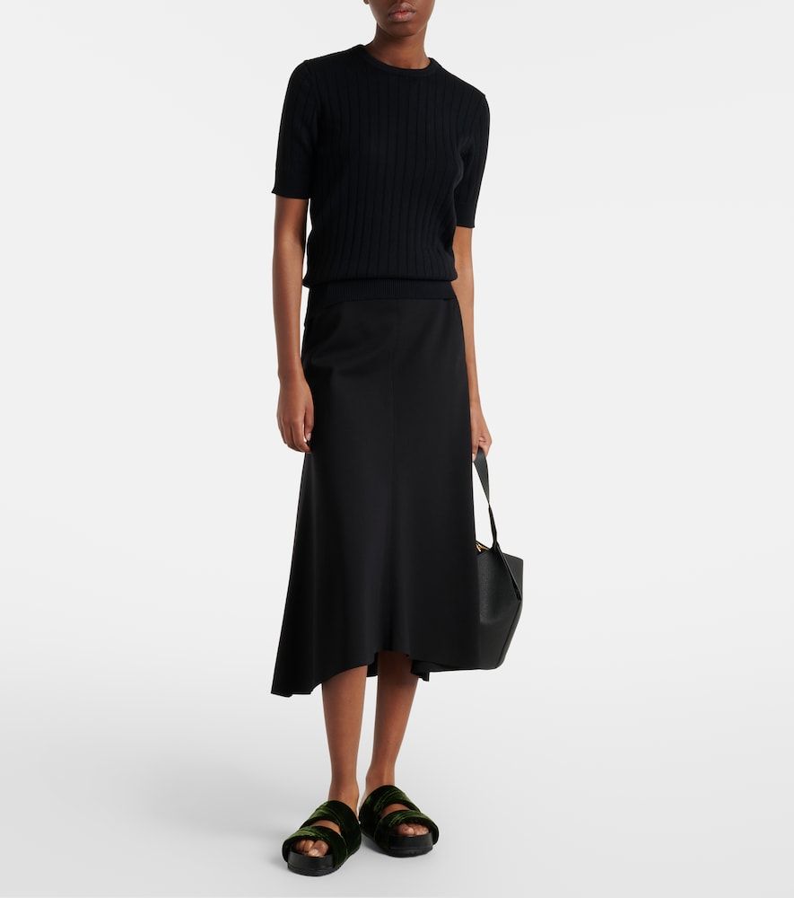 Top in maglia di cotone a coste - Plan C - Modalova