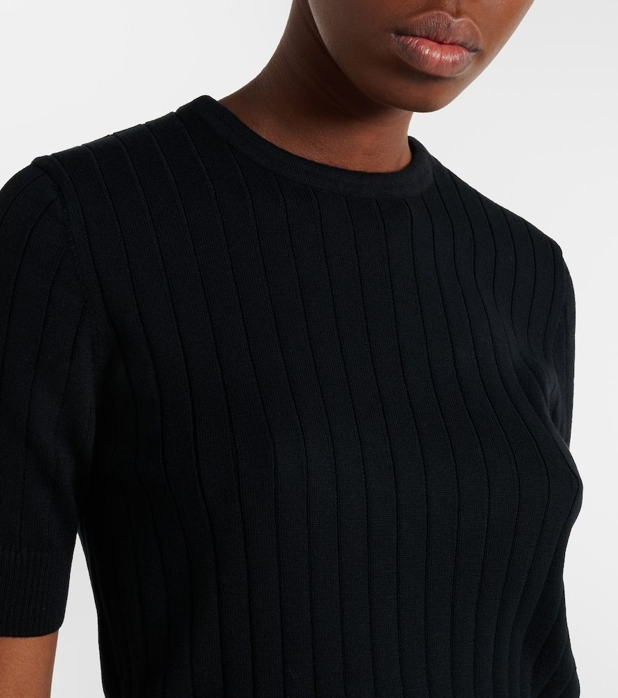 Top in maglia di cotone a coste - Plan C - Modalova