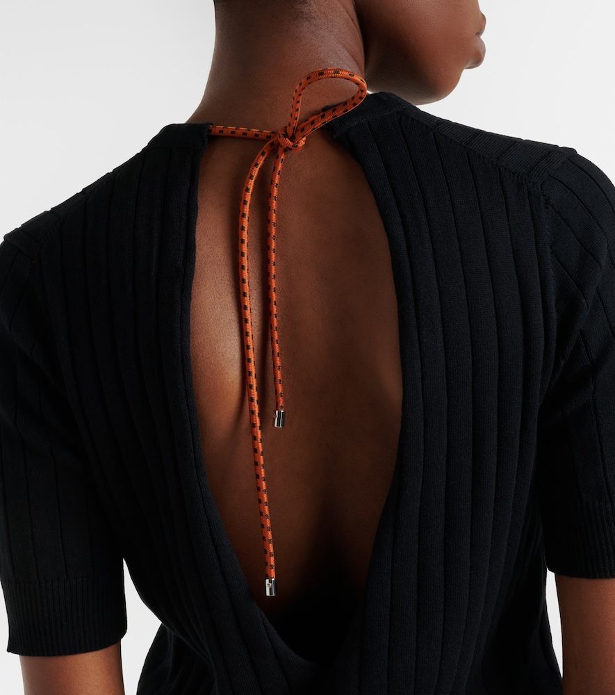 Top in maglia di cotone a coste - Plan C - Modalova
