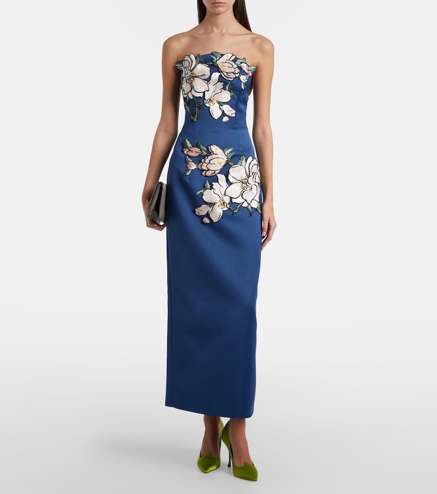 Vestido midi Ava con aplique floral - Leo Lin - Modalova
