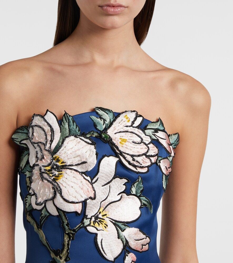 Vestido midi Ava con aplique floral - Leo Lin - Modalova