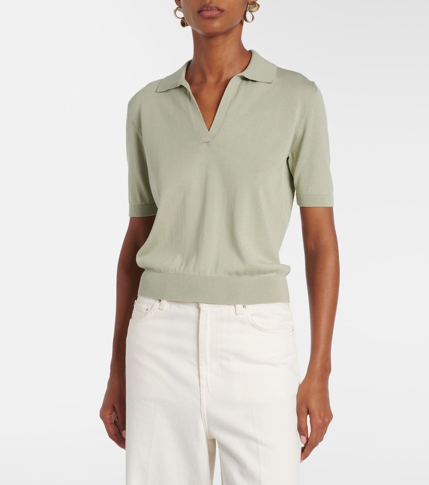 Polo Clay de algodón y seda cropped - Altuzarra - Modalova